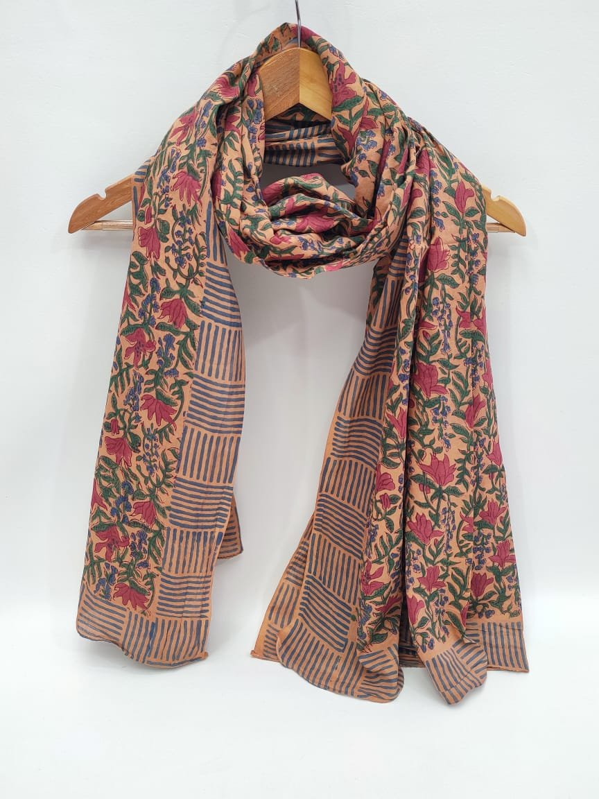 Cotton Stoles 2 meter block Printed