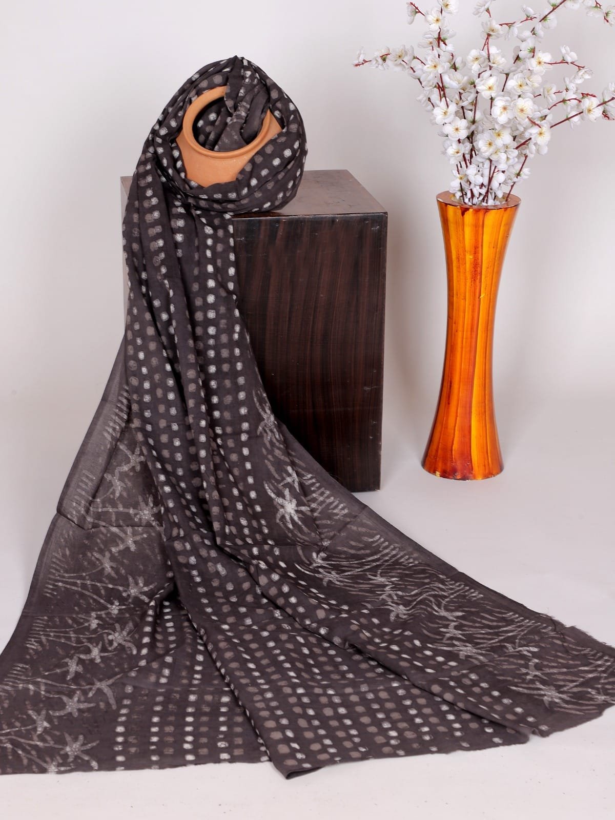 Bagru cotton dupatta