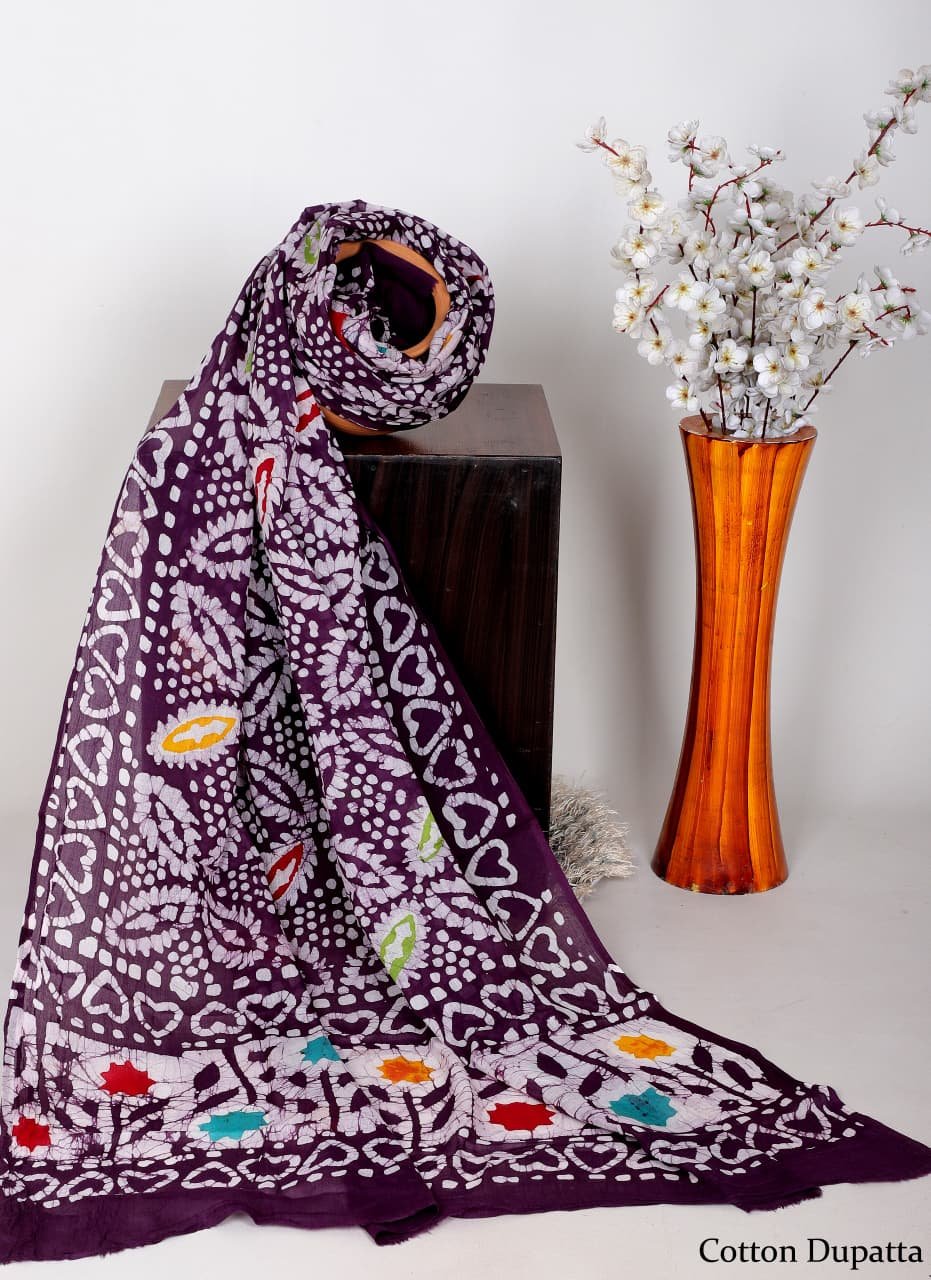 Bagru cotton dupatta