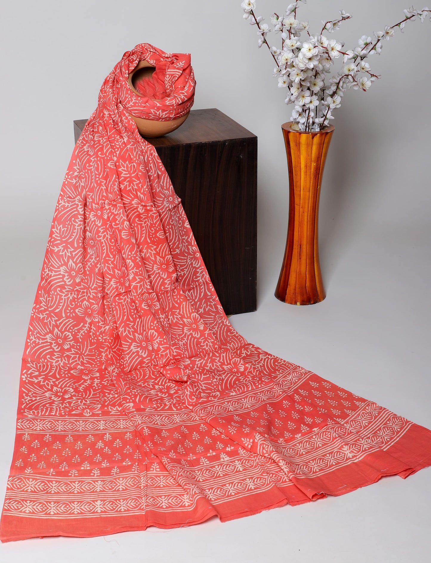 Bagru hand block printed Dupatta