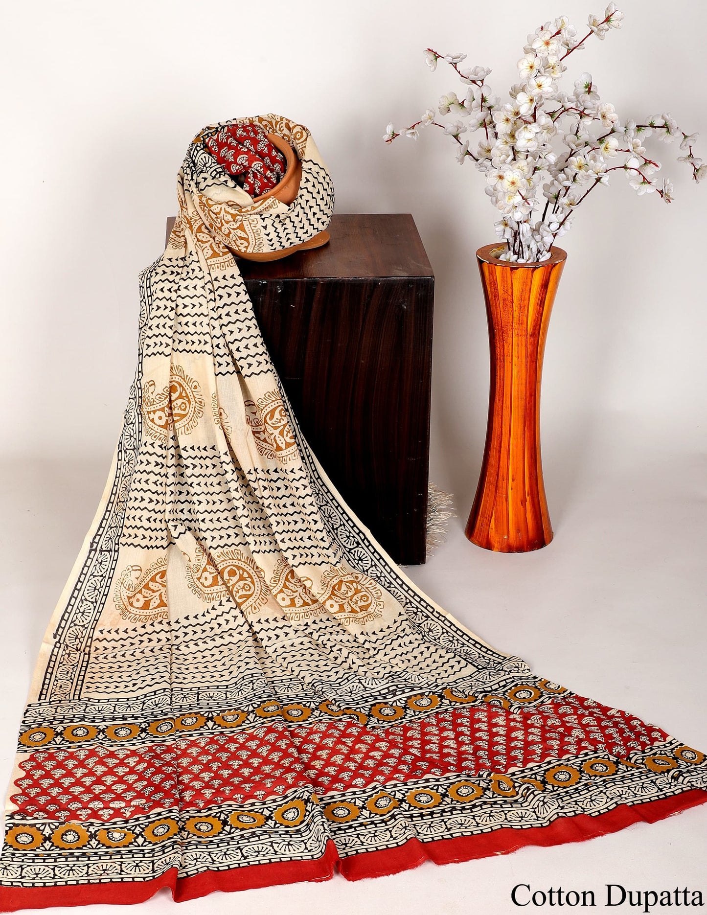 Bagru hand block printed Dupatta