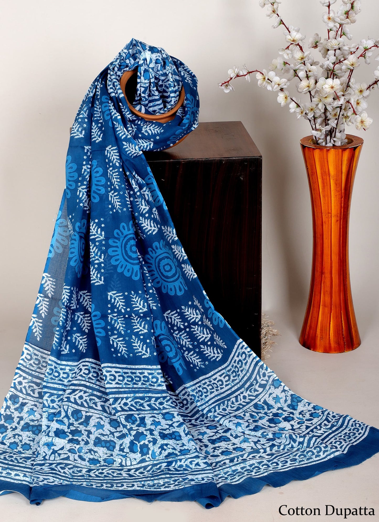 Bagru hand block printed Dupatta