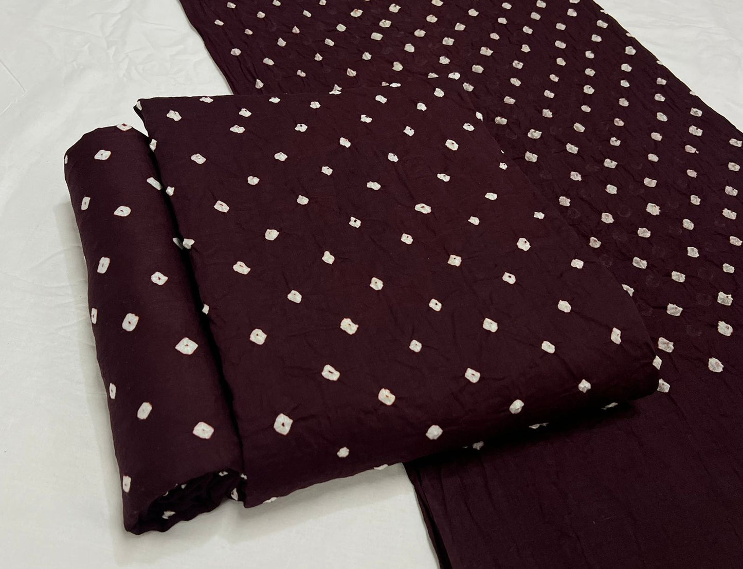 Best quality Bandhani Cotton Suit Set with Cotton Dupatta - TSPSMBDTFA2