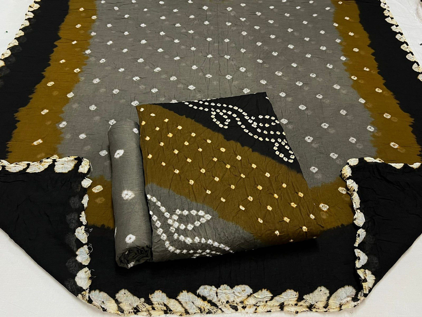 Best quality Bandhani Cotton Suit Set with Cotton Dupatta - TSPSMBDTFA30