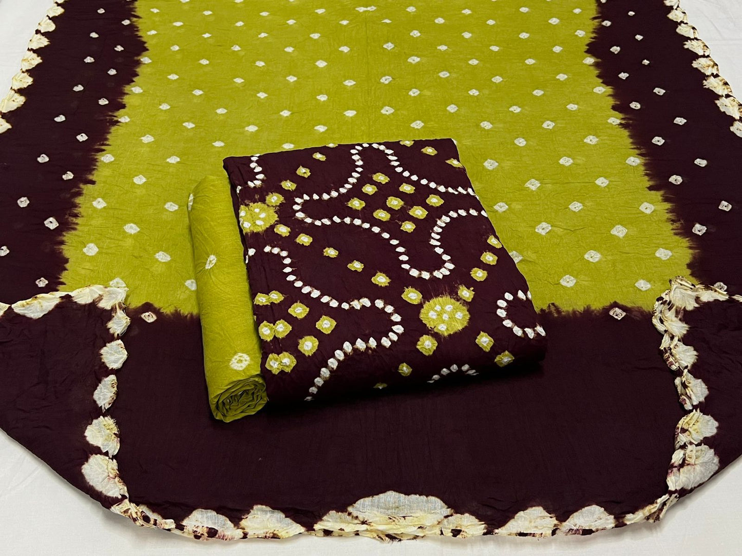 Best quality Bandhani Cotton Suit Set with Cotton Dupatta - TSPSMBDTFA36