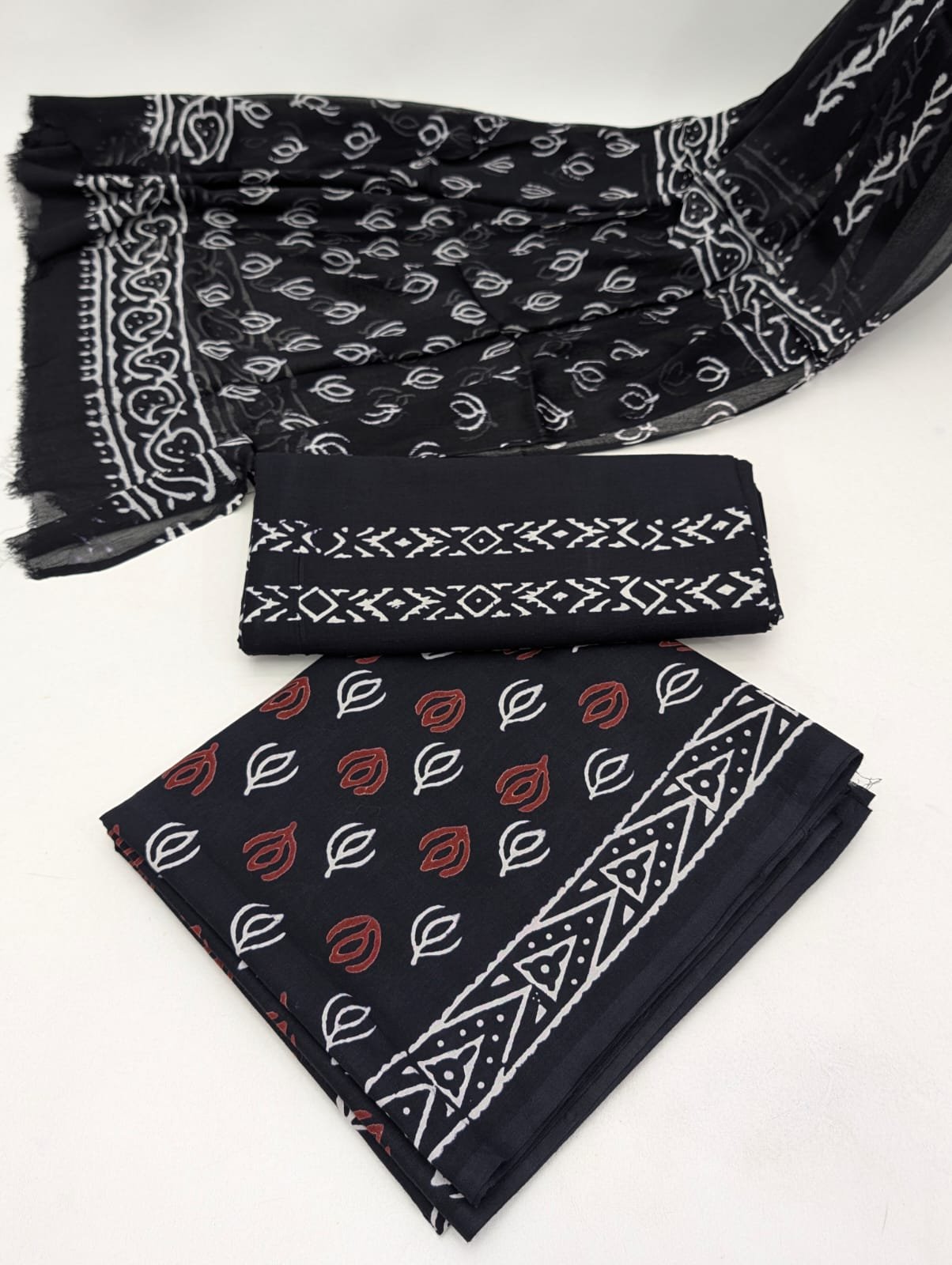 hand block chiffon salwa suit set