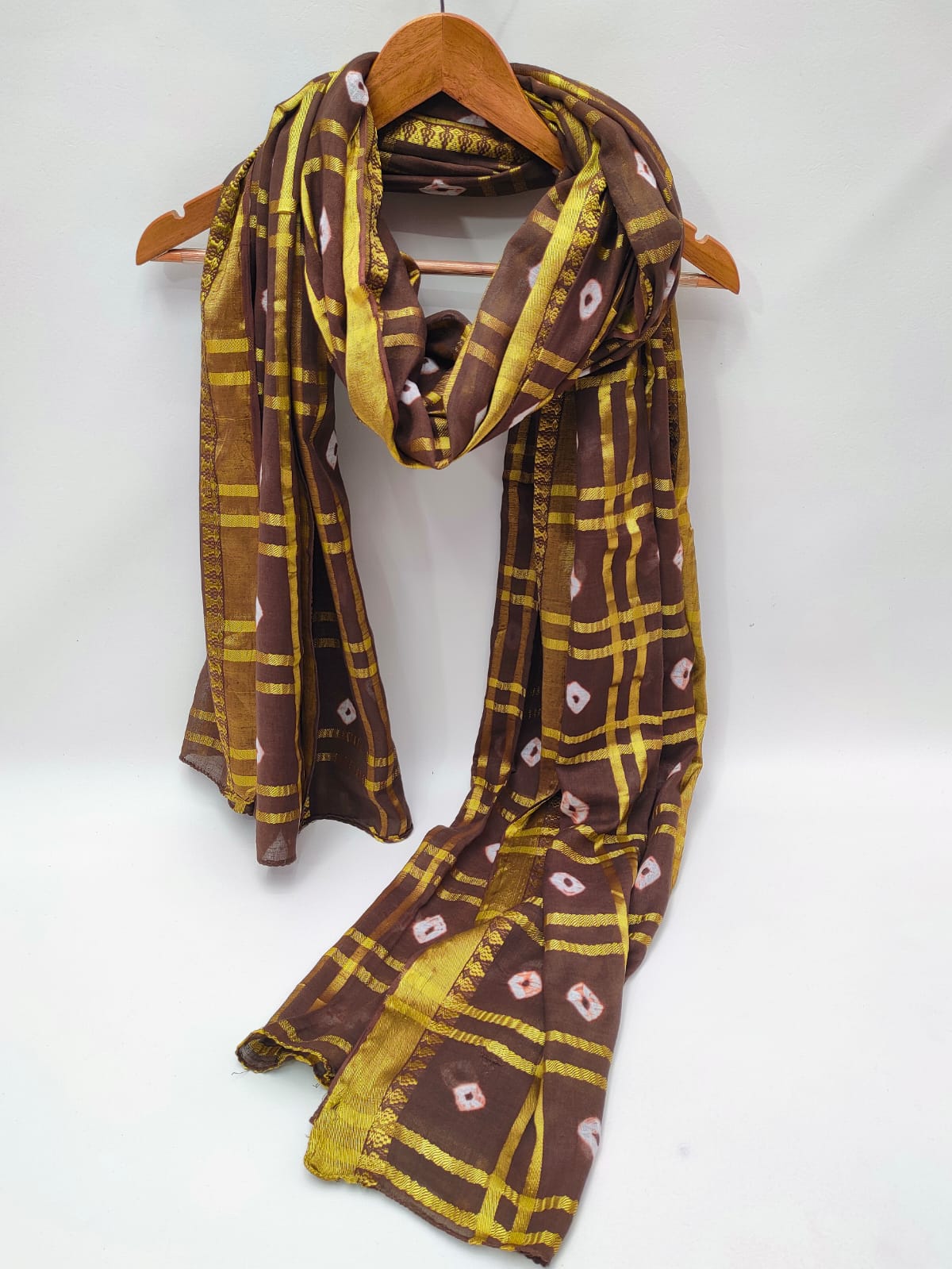 2.5 Meter Bandhani Mul-Cotton Dupatta