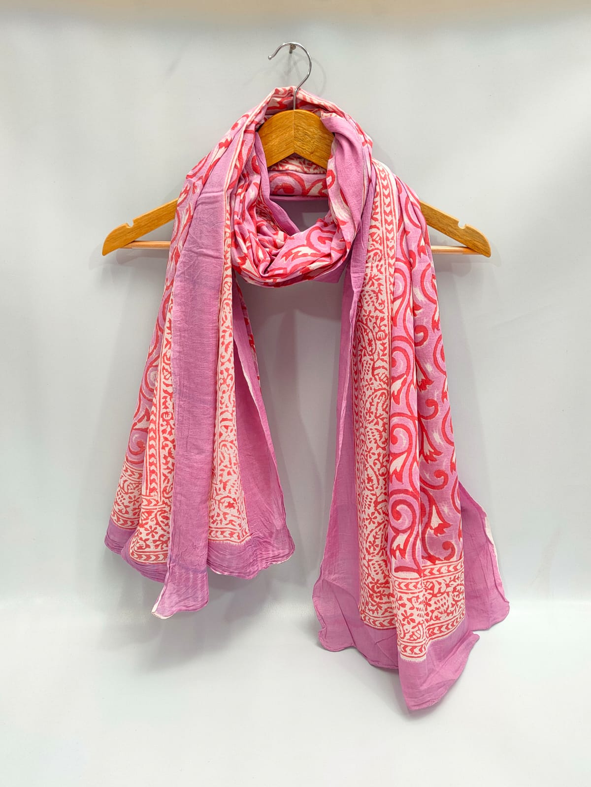 2 meter cotton Stole Dupatta Hand block printed