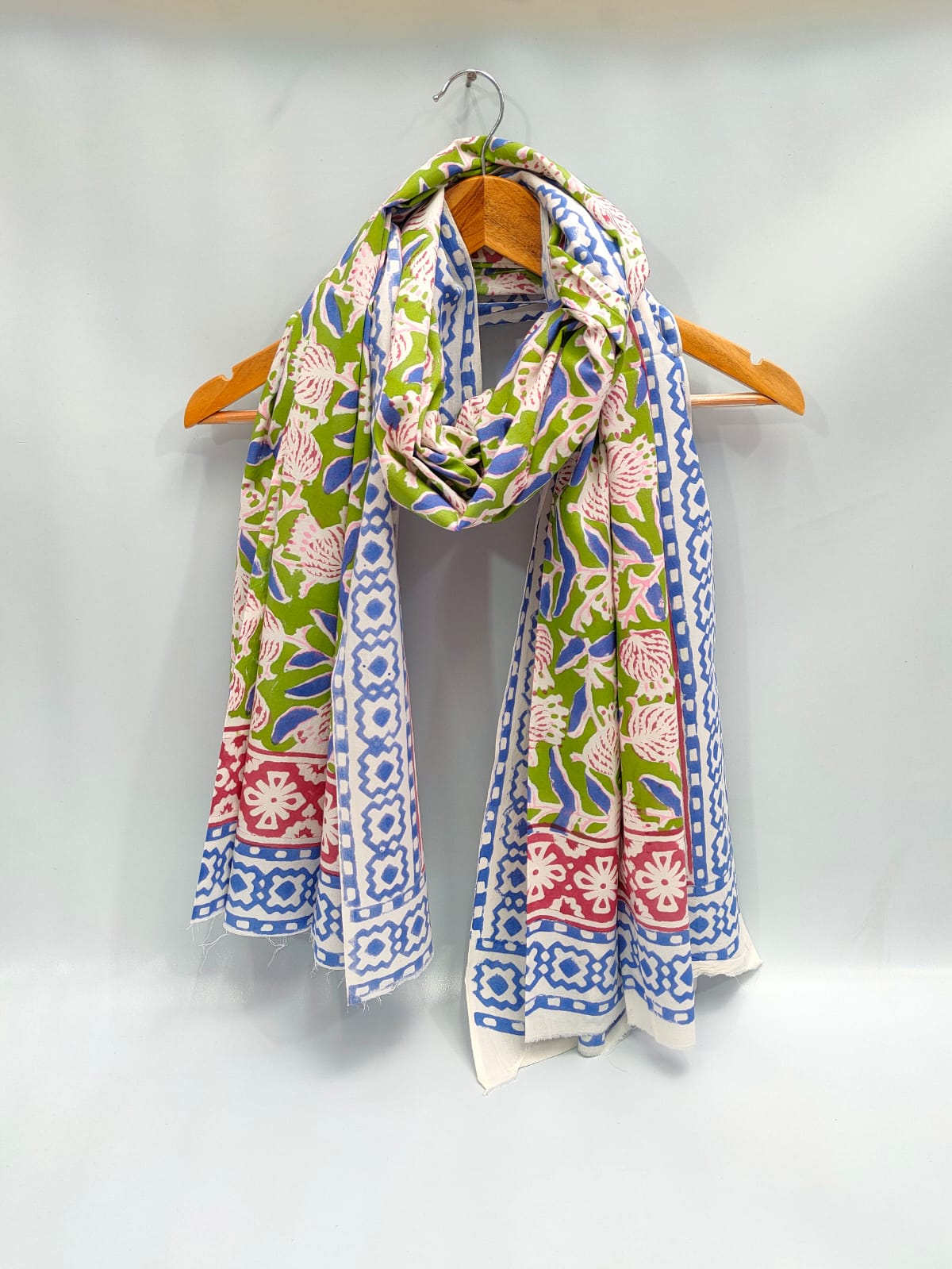 2 meter cotton Stole Dupatta Hand block printed