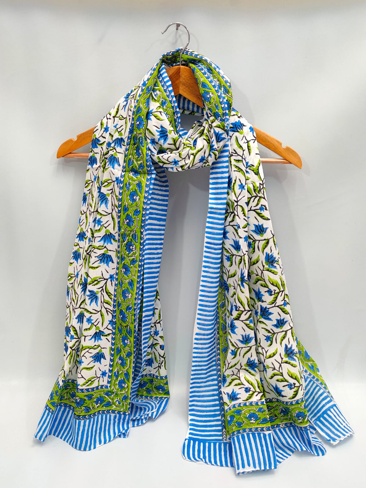 2 meter cotton Stole Dupatta Hand block printed