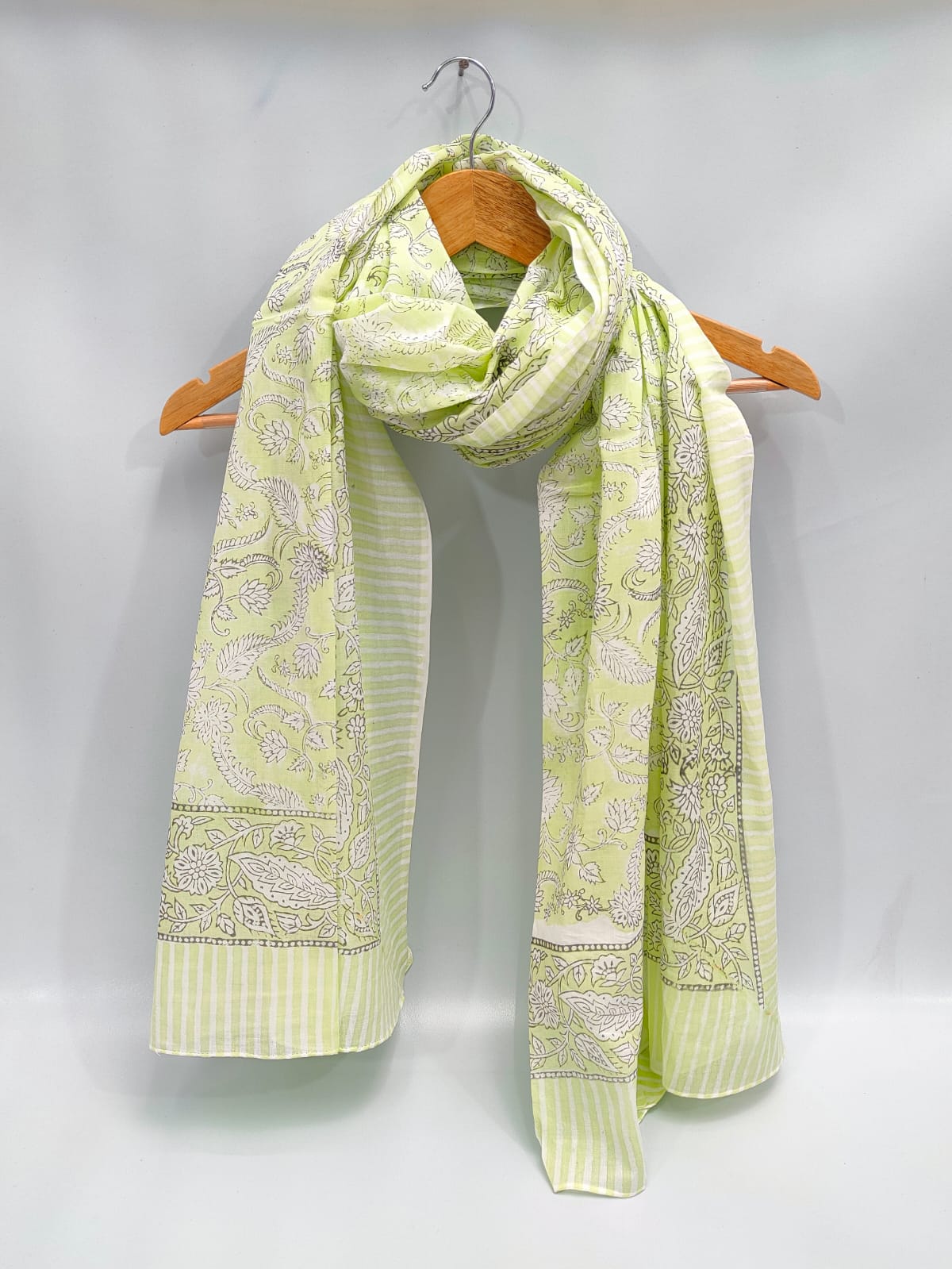 2 meter cotton Stole Dupatta Hand block printed
