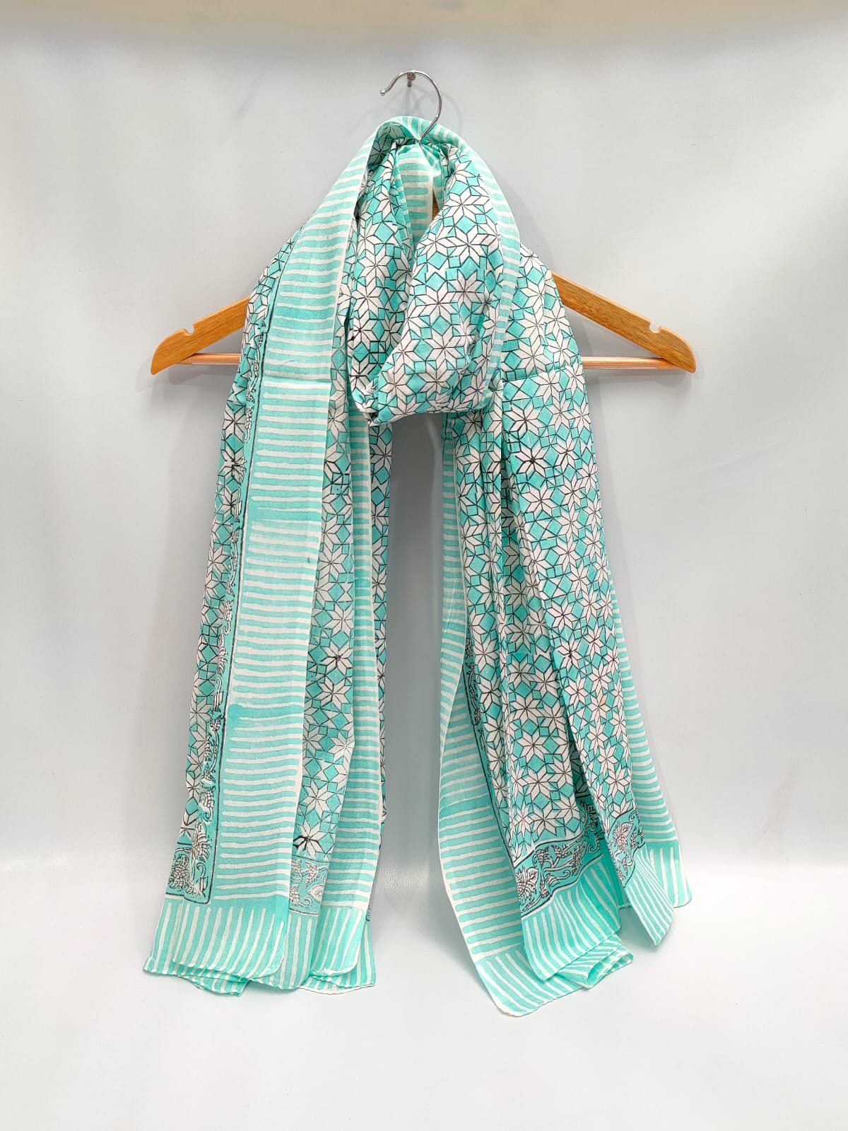 2 meter cotton Stole Dupatta Hand block printed