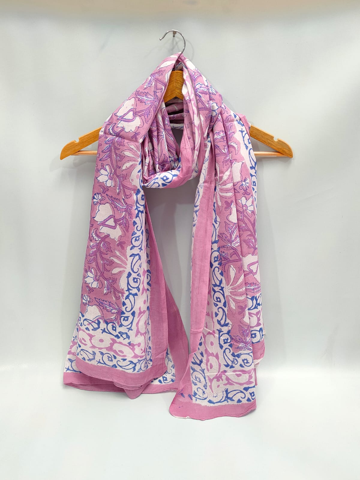 2 meter cotton Stole Dupatta Hand block printed