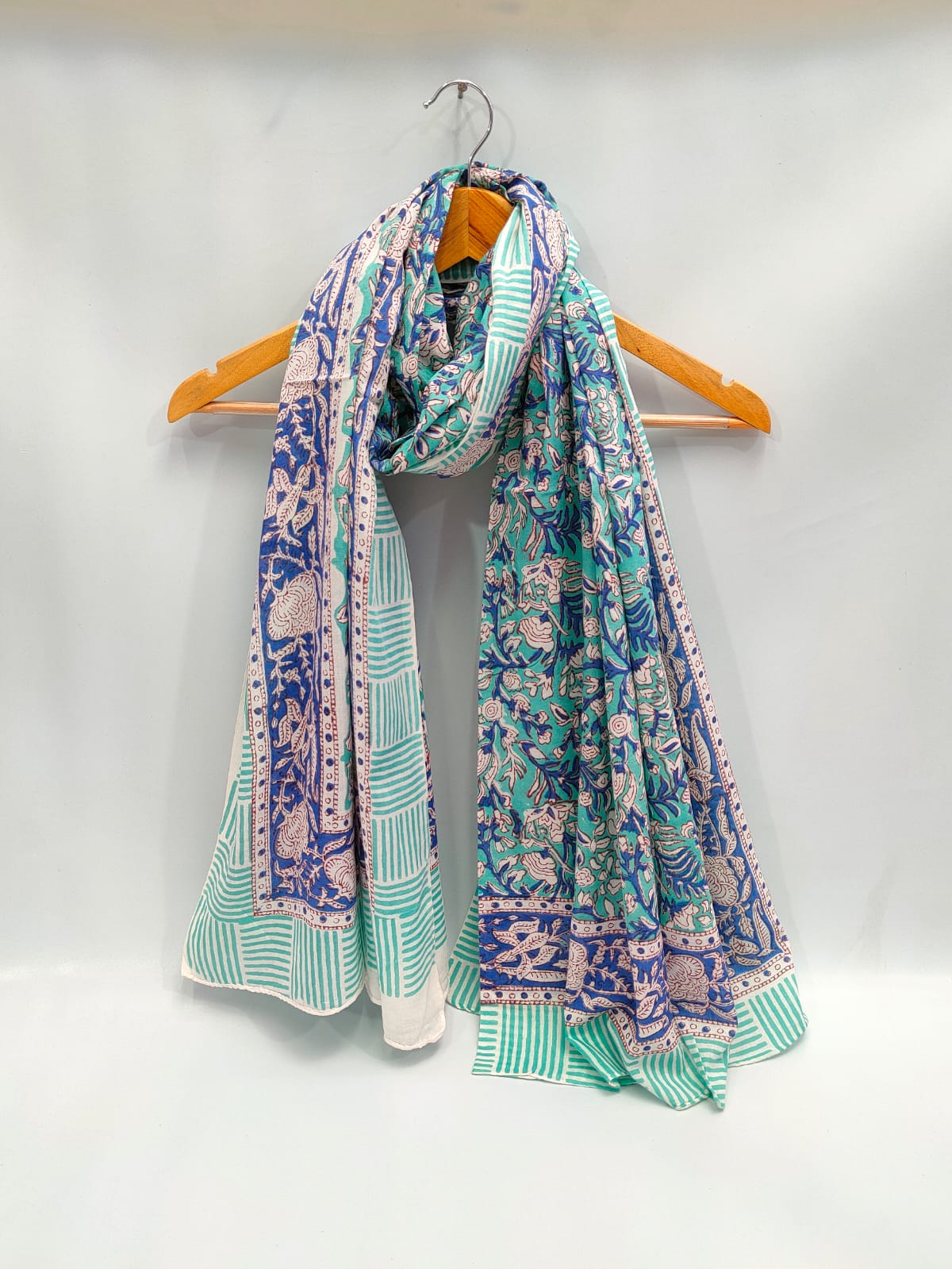2 meter cotton Stole Dupatta Hand block printed