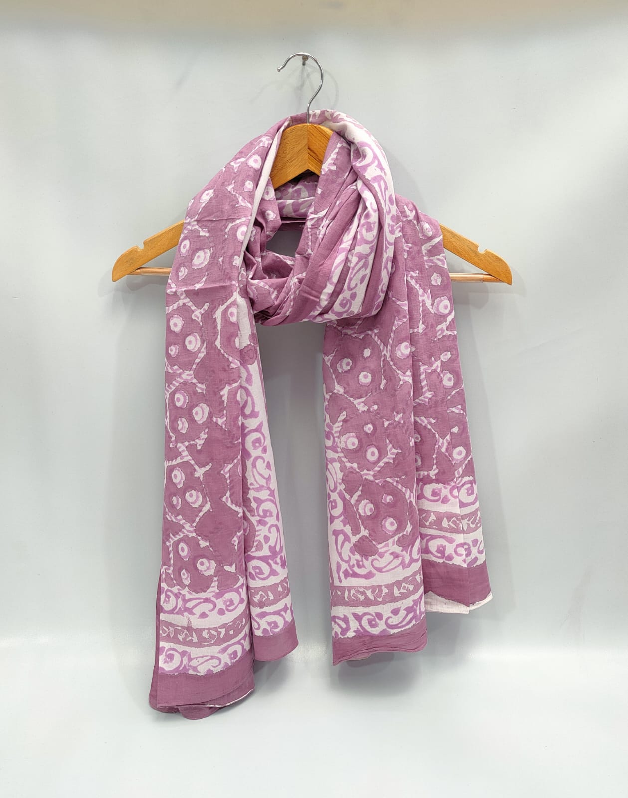 2 meter cotton Stole Dupatta Hand block printed