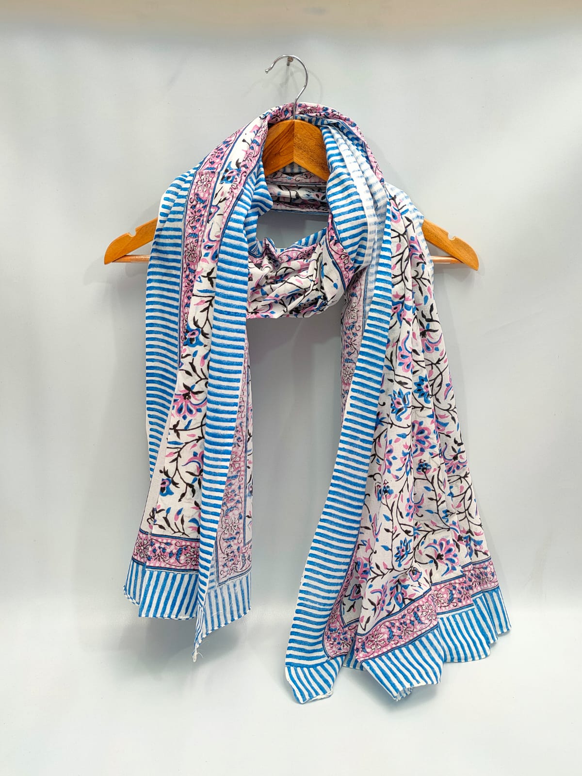 2 meter cotton Stole Dupatta Hand block printed