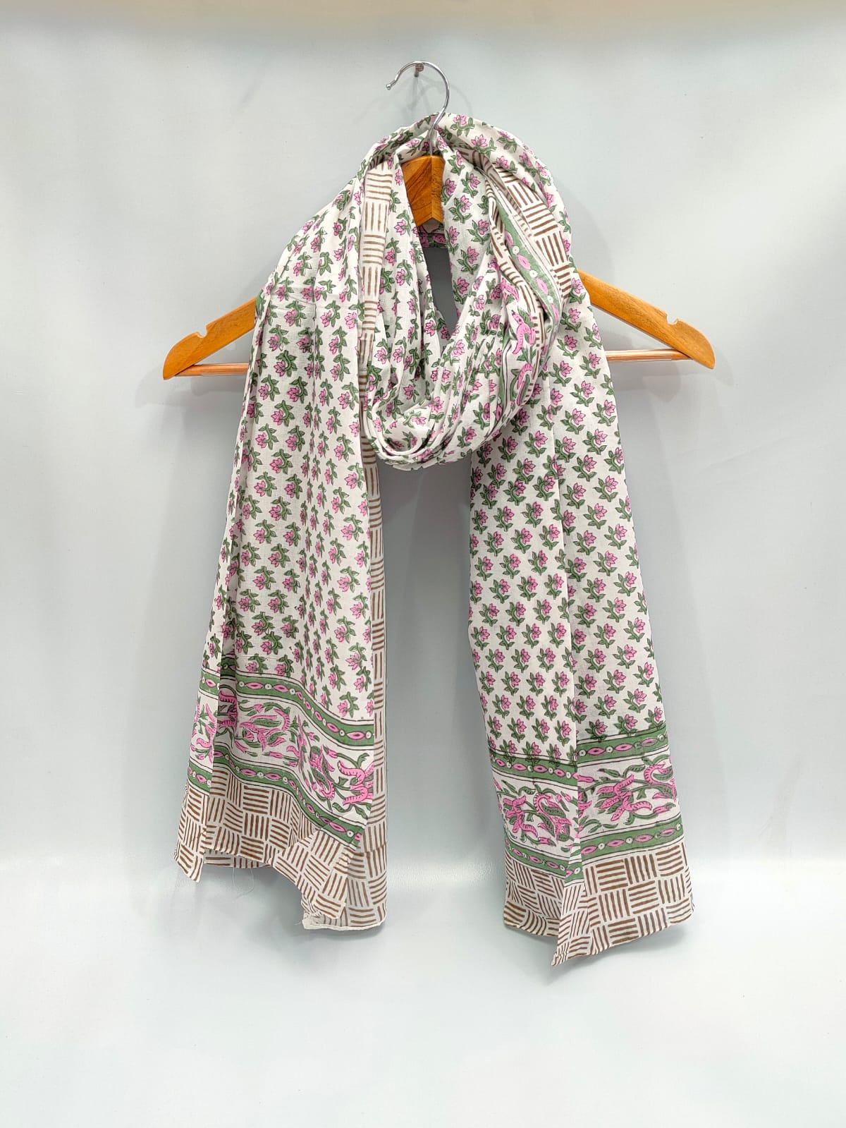 2 meter cotton Stole Dupatta Hand block printed