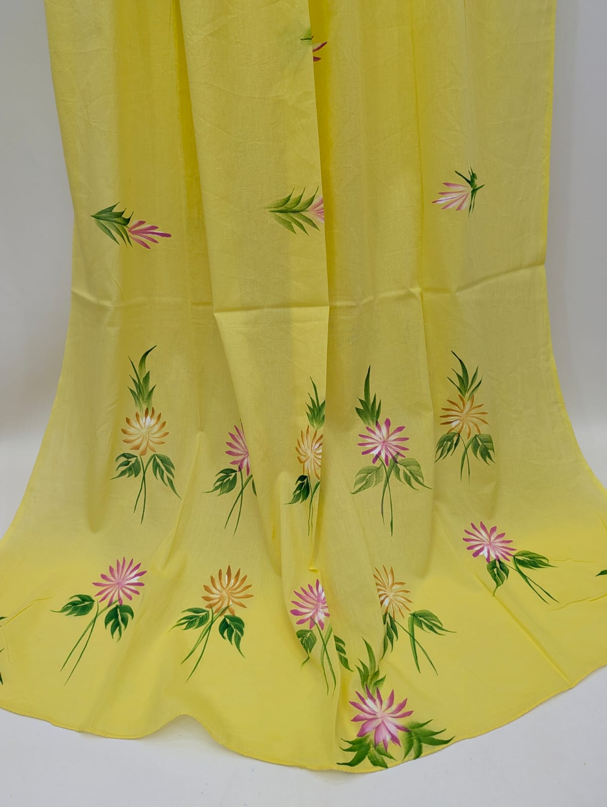 2.5 Meter Brush Paint Cotton Dupatta - TSPBPD13