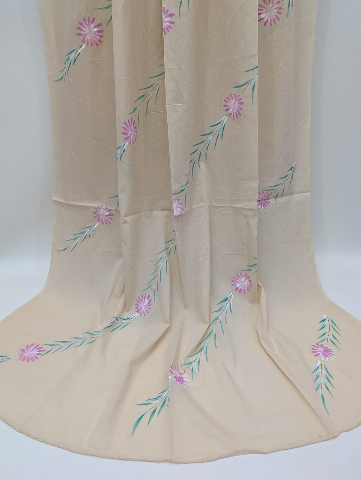 2.5 Meter Brush Paint Cotton Dupatta - TSPBPD9