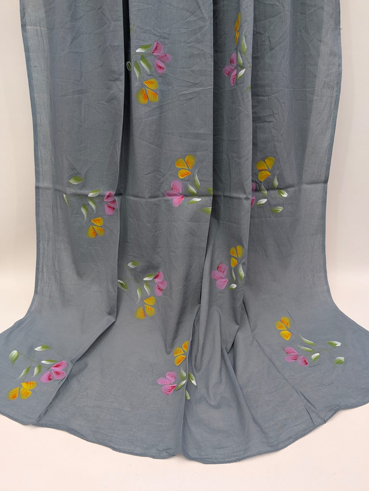 2.5 Meter Brush Paint Cotton Dupatta - TSPBPD10