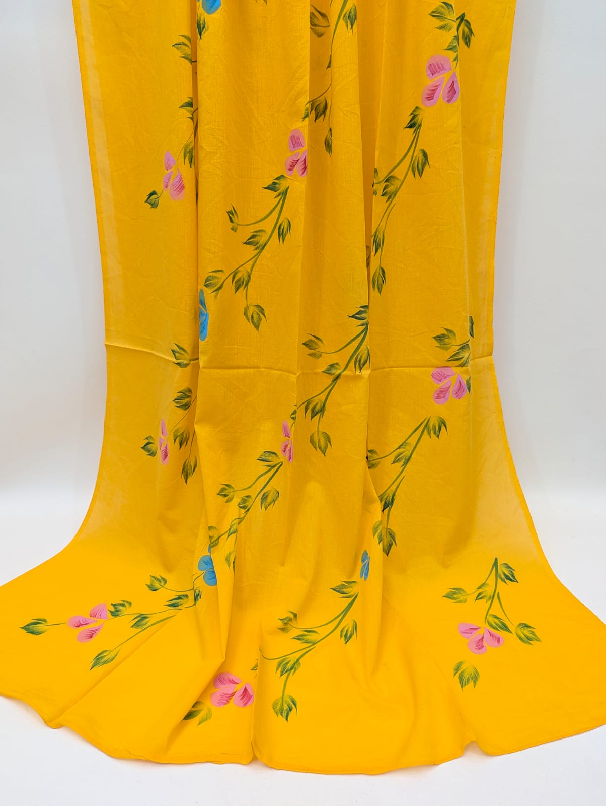 2.5 Meter Brush Paint Cotton Dupatta - TSPBPD8
