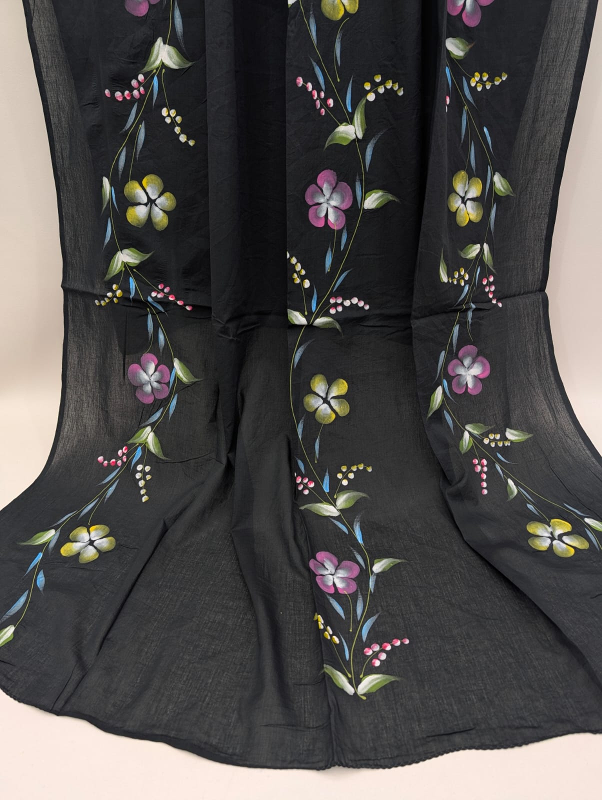 2.5 Meter Brush Paint Cotton Dupatta - TSPBPD15