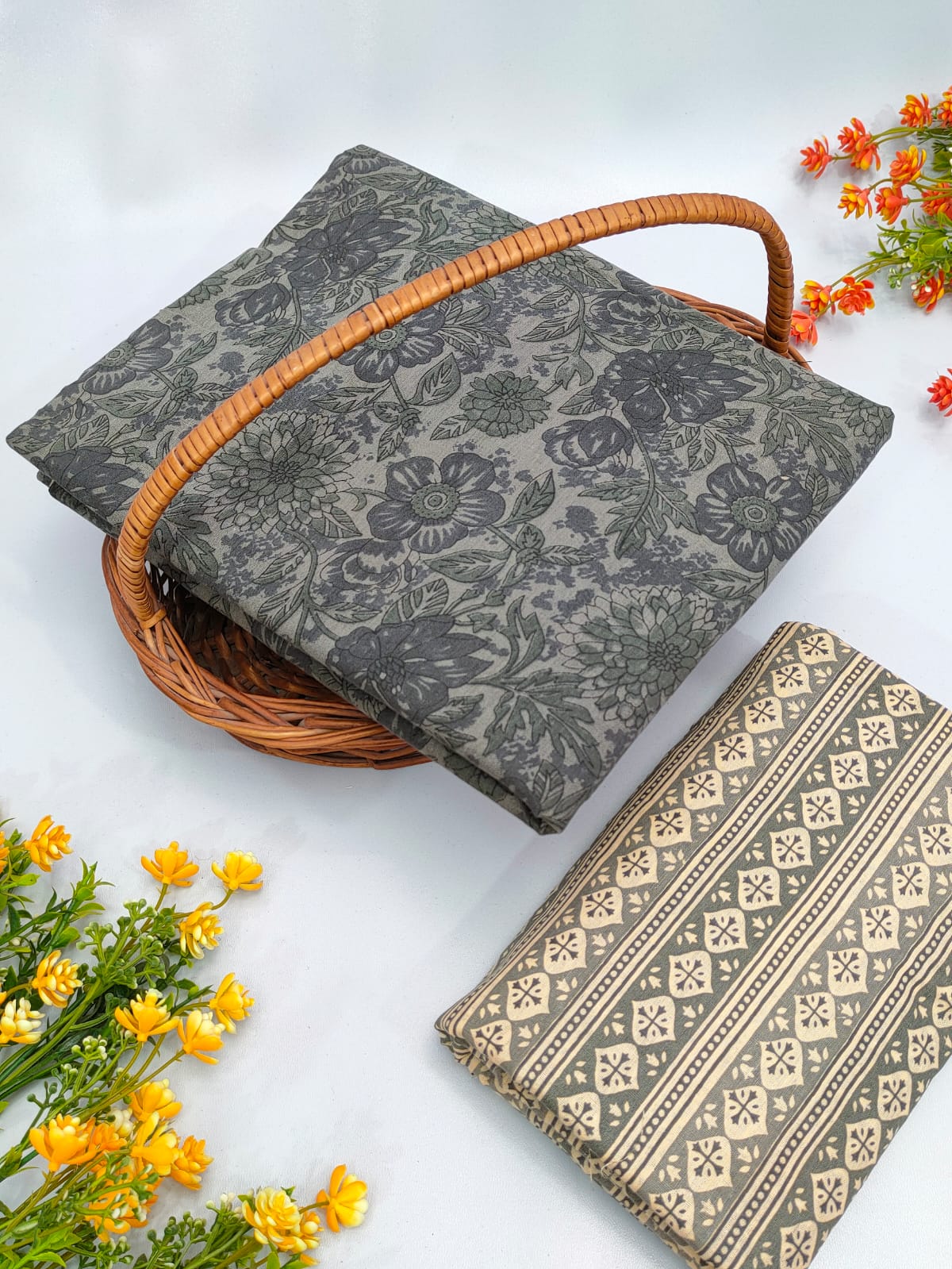 Cotton Top Bottom Set Kurta pant Set
