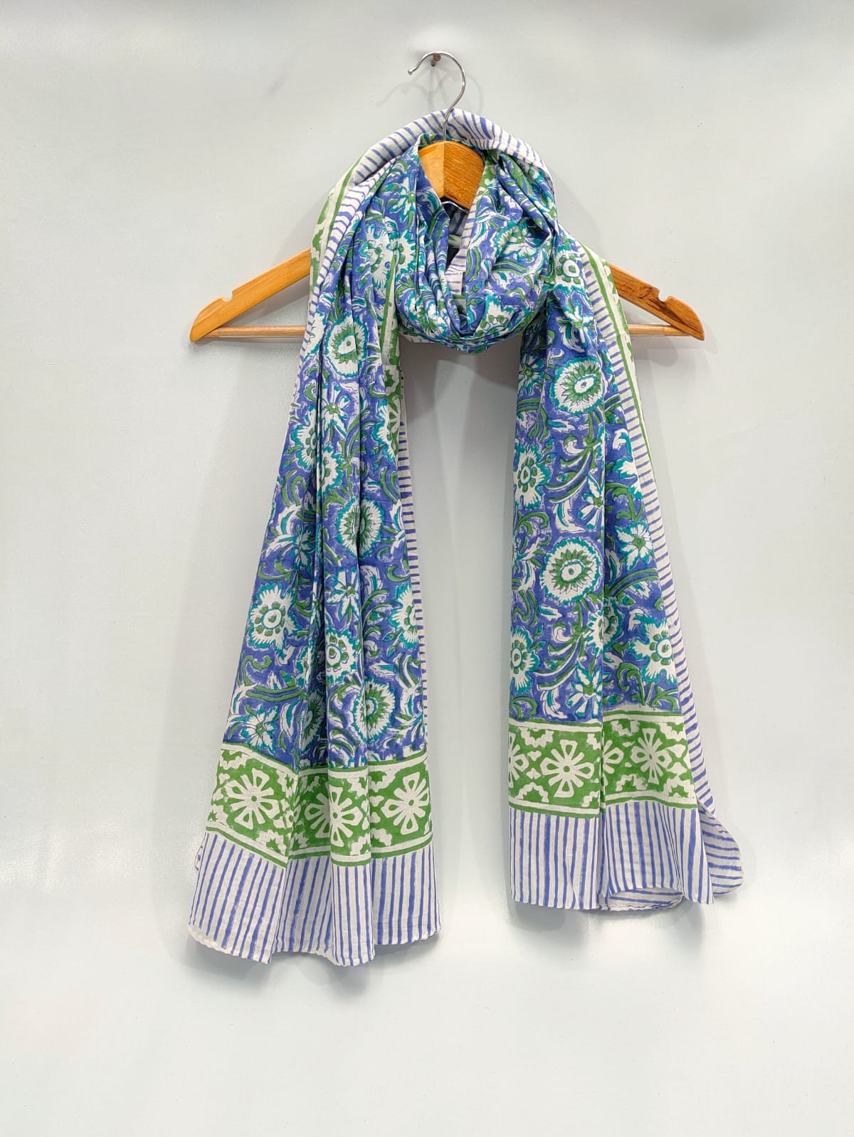 mul cotton hand block printed stole