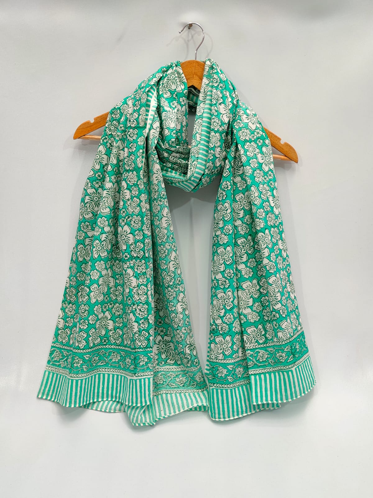 mul cotton hand block printed stole