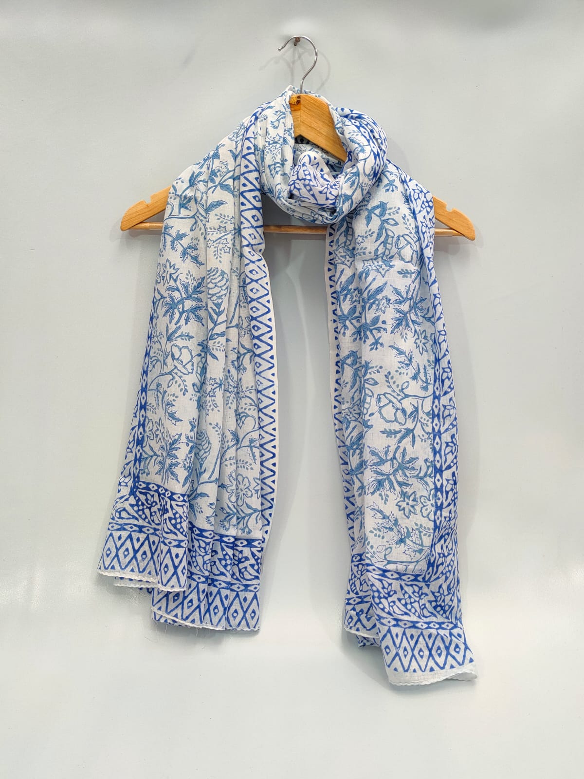 mul cotton hand block printed stole