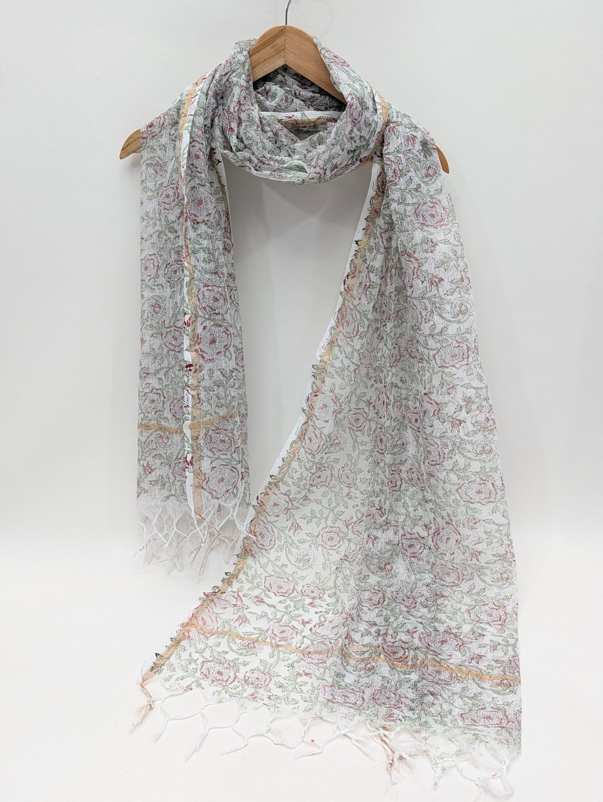 Kota Doriya Block Printed 2.5 mtr Dupatta