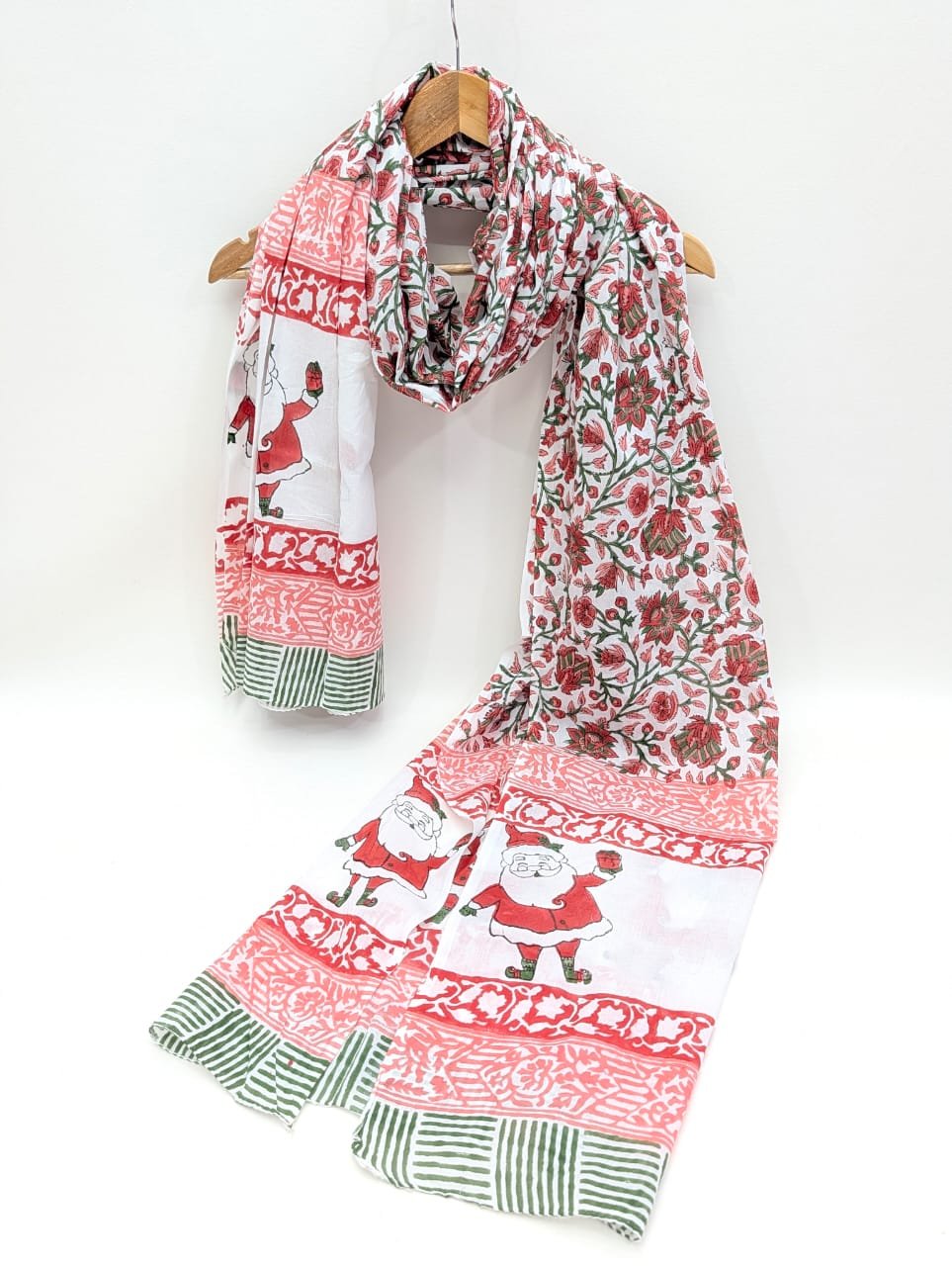 Mul-Cotton Sanganeri Hand Block Printed Dupatta