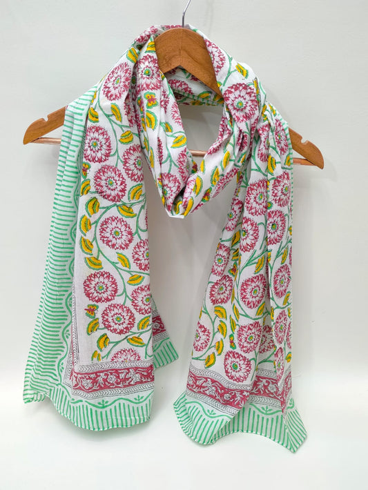 Cotton Dupattas Hand Block Print