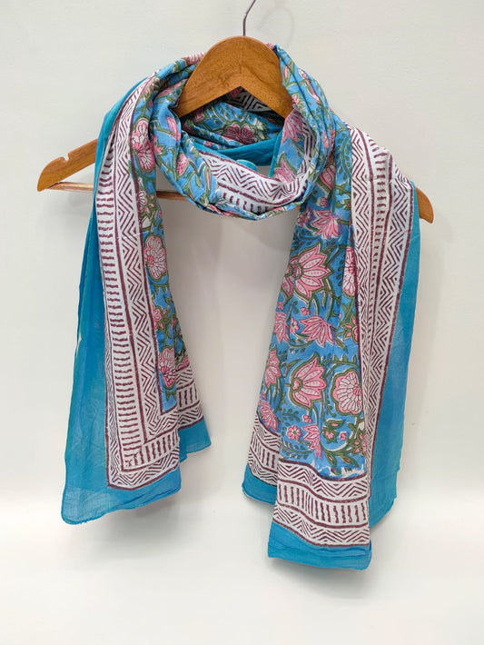 Cotton Dupattas Hand Block Print