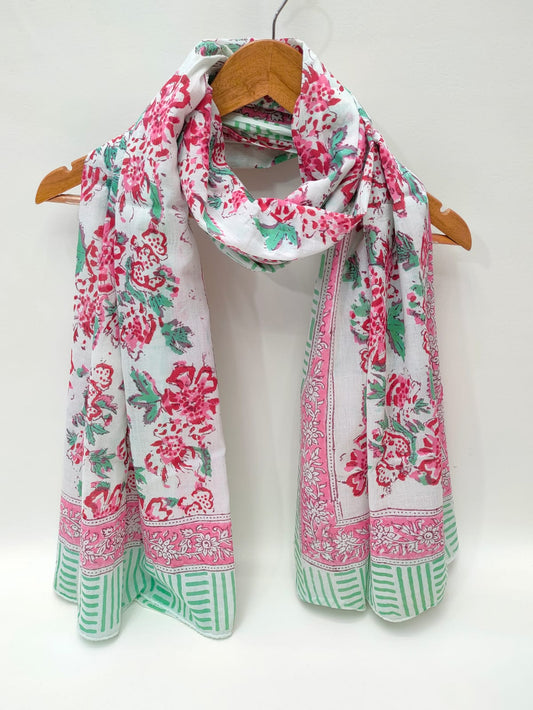 Cotton Dupattas Hand Block Print