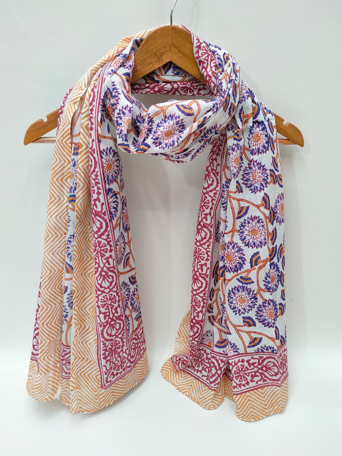 Cotton Dupattas Hand Block Print