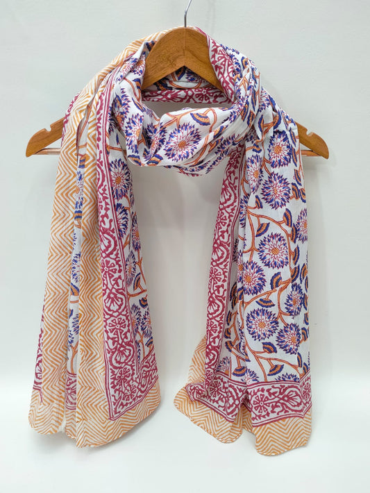 Cotton Dupattas Hand Block Print