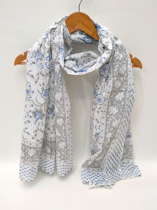 Cotton Dupattas Hand Block Print