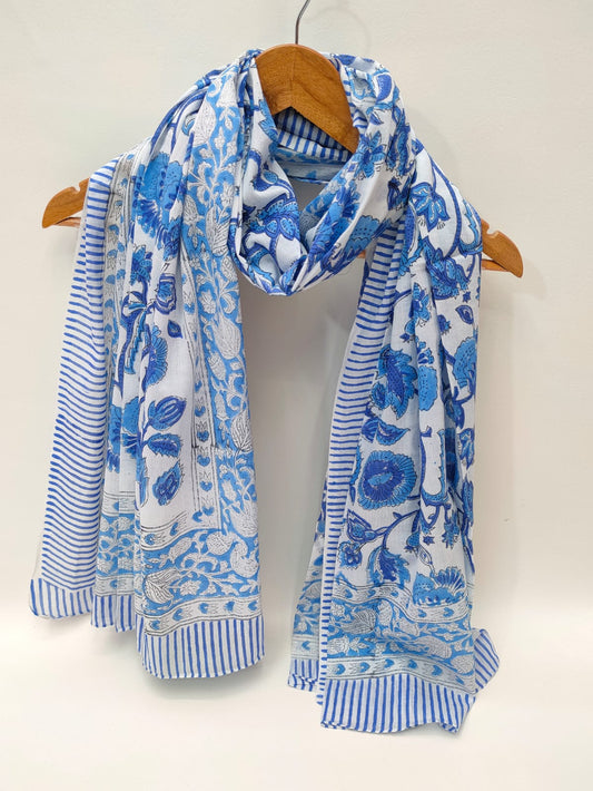 Cotton Dupattas Hand Block Print