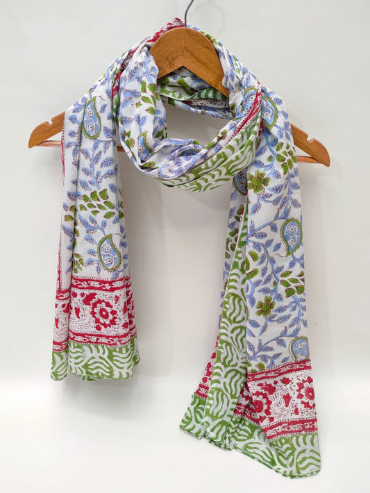 Cotton Dupattas Hand Block Print