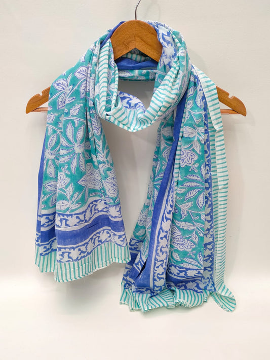Cotton Dupattas Hand Block Print