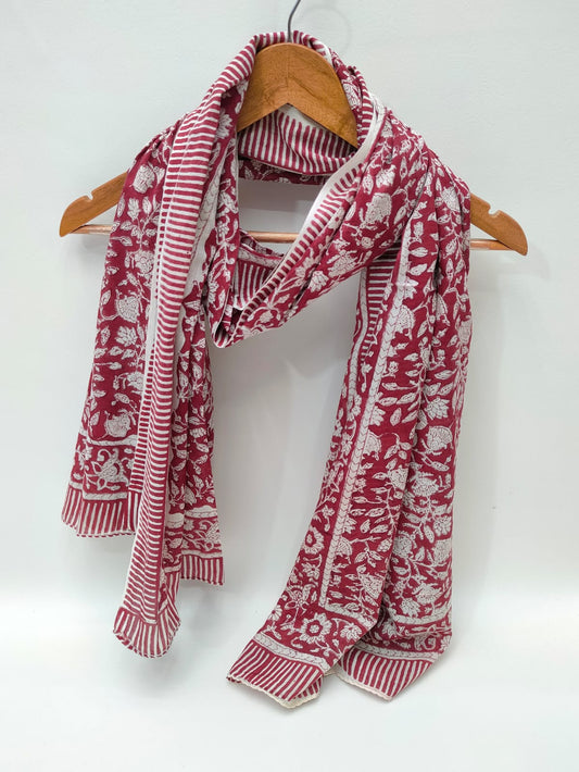 Cotton Dupattas Hand Block Print