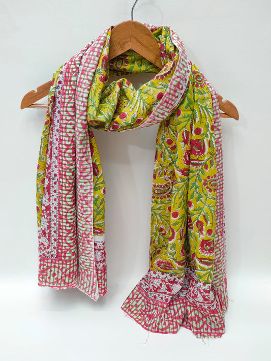 Cotton Dupattas Hand Block Print