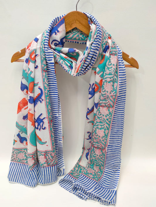 Cotton Dupattas Hand Block Print