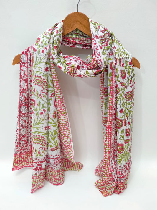 Cotton Dupattas Hand Block Print