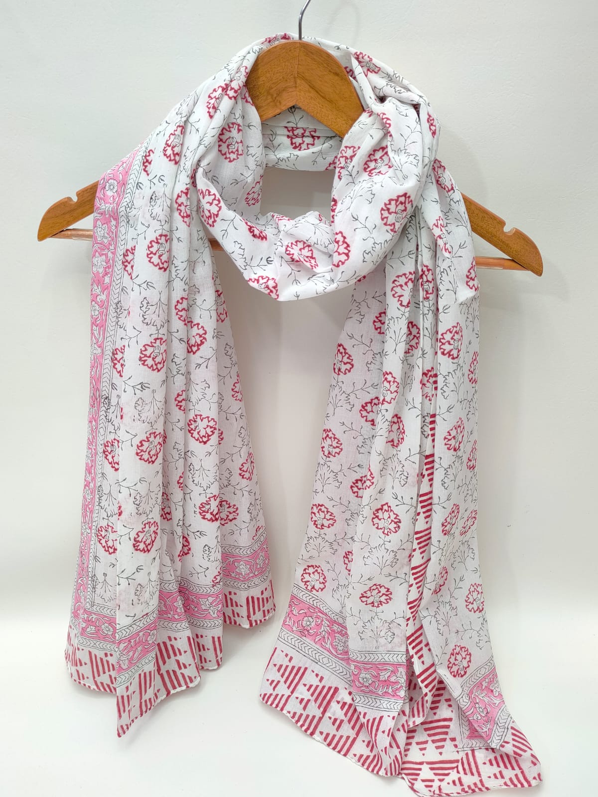 Cotton Dupattas Hand Block Print