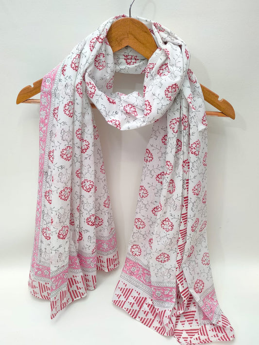 Cotton Dupattas Hand Block Print