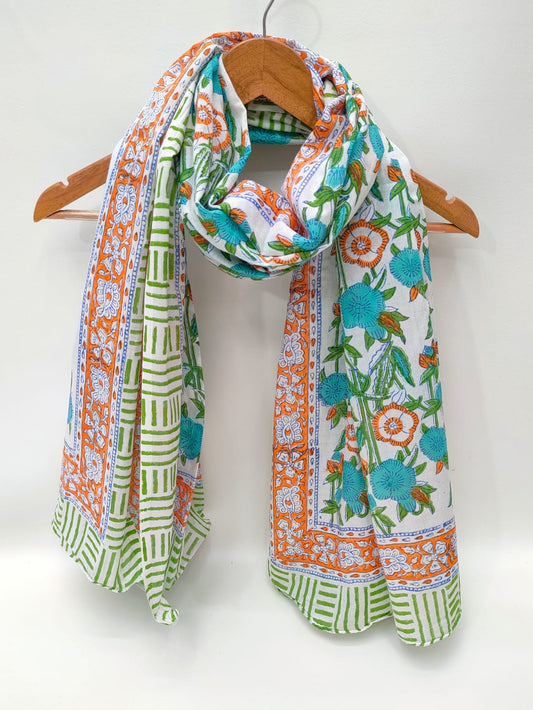 Cotton Dupattas Hand Block Print