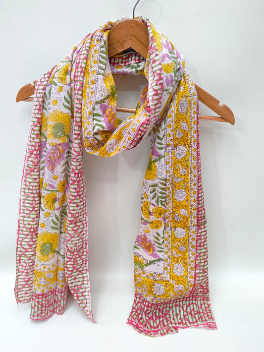 Cotton Dupattas Hand Block Print