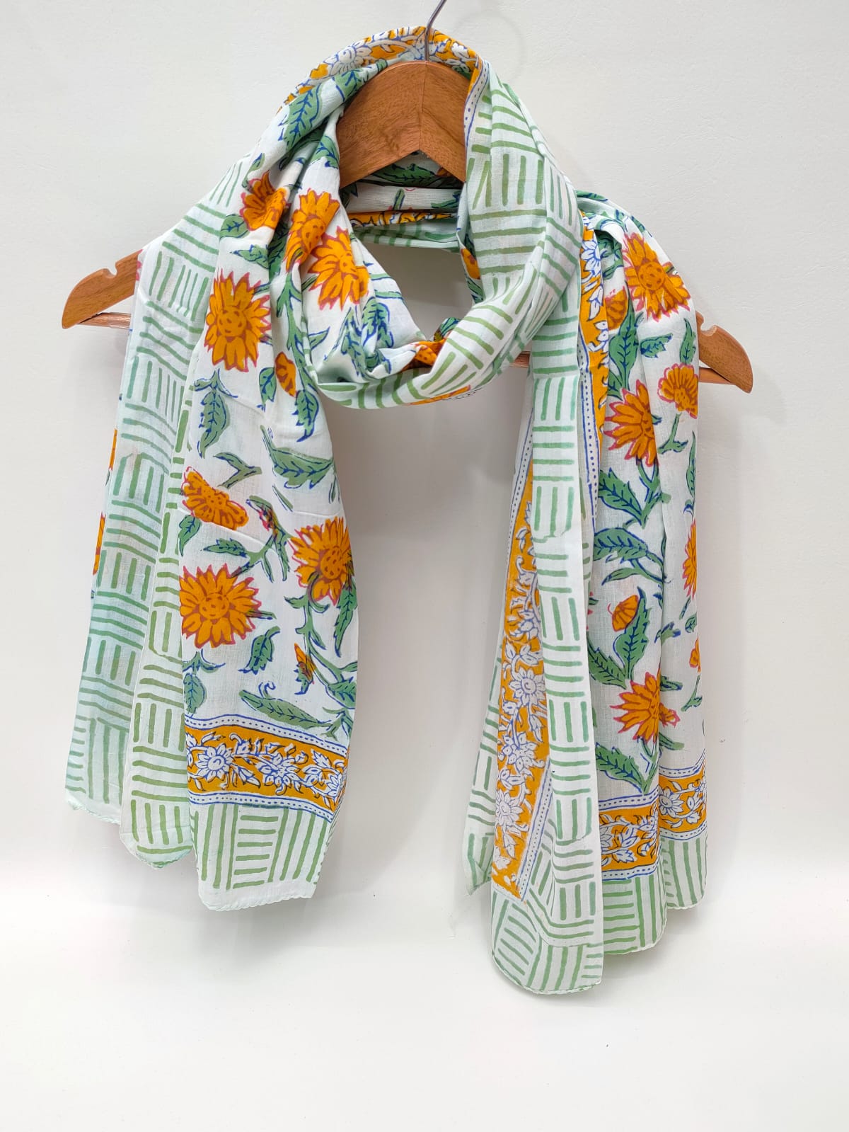 Cotton Dupattas Hand Block Print